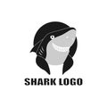 Sinister shark Smile vector illustration. Shark Logo. Icon Royalty Free Stock Photo