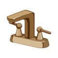 sink bathroom faucet cartoon vector illustration Royalty Free Stock Photo