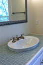 Sink with glass tile