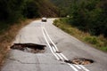 Sink holes in Road Royalty Free Stock Photo