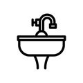 sink line icon illustration vector graphic