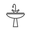 Sink line icon