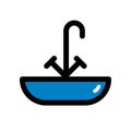 Sink simple color symbol