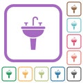 Sink simple icons Royalty Free Stock Photo