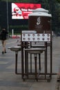 Jakarta, Indonesia - June 02, 2020: The sink to protect against coronavirus is available on the public space