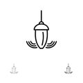 Sinker, Instrument, Measurement, Plumb, Plummet Bold and thin black line icon set