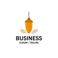 Sinker, Instrument, Measurement, Plumb, Plummet Business Logo Template. Flat Color
