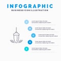 Sinker, Instrument, Measurement, Plumb, Plummet Line icon with 5 steps presentation infographics Background