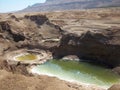 Sinkholes near the Dead Sea. Israel Royalty Free Stock Photo