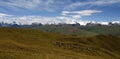 Sinkiang grassland with snow mountains Royalty Free Stock Photo