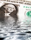 Sinking Dollar Royalty Free Stock Photo