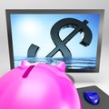 Sinking Dollar Shows Downturn Recession Or Disaster Royalty Free Stock Photo