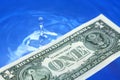 Sinking Dollar USA Royalty Free Stock Photo