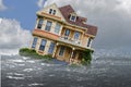 Sinking House foreclosure Royalty Free Stock Photo