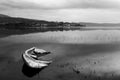A sinking little boat on Trasimeno lake, Umbria Royalty Free Stock Photo