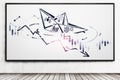 Sinking paper boat sketch, financial crisis Royalty Free Stock Photo