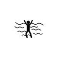 Sinking person icon