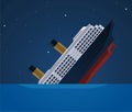 Sinking ship illustration