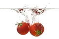 Sinking Tomato Splash Royalty Free Stock Photo