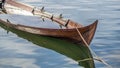 Sinking viking ship like boat Royalty Free Stock Photo