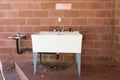 Sinks for dishwashing area Royalty Free Stock Photo