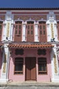 Sino-Portuguese Architecture influenced building in Phuket. Royalty Free Stock Photo