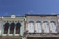 Sino-Portuguese Architecture influenced building in Phuket. Royalty Free Stock Photo