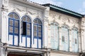 Sino Portuguese architecture windows Royalty Free Stock Photo