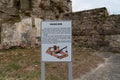 Sinop/Turkey - August 04 2019: Chart of catapult in old Sinop Fortress Prison, Turkish: Sinop Kale Cezaevi was a state prison