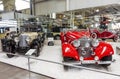 Classic vintage Mercedes Benz cars on display in German Sinsheim museum