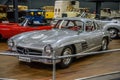 SINSHEIM, GERMANY - MAI 2022: gray Mercedes-Benz 300 SL gullwinged coupe 1955 Royalty Free Stock Photo