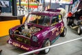 SINSHEIM, GERMANY - MAI 2022: violet purple Dragster Mini Cooper racing car
