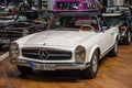 SINSHEIM, GERMANY - MAI 2022: white Mercedes Benz 280 SL 1970 cabrio Royalty Free Stock Photo