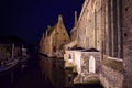 Sint-Janshospitaal from river at night, Bruges