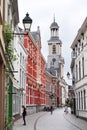 Sint Janstraat in the city center of Breda Royalty Free Stock Photo