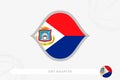 Sint Maarten flag for basketball competition on gray basketball background