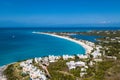 Sint Maarten's island Long beach view from the air