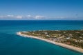 Sint Maarten's island Netherlands side Long beach view from the air