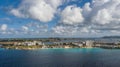 Sint Maarten's island Netherlands side view from the air