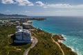 Sint Maarten's island Netherlands side view from the air