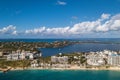 Sint Maarten's island Netherlands side view from the air