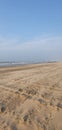 Beach view in beautiful stormy weather with blue sky before sunset Royalty Free Stock Photo