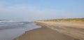 Beach view in beautiful stormy weather with blue sky before sunset Royalty Free Stock Photo