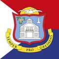 Sint Marteen official coat of arms and flag, Netherlands Antilles country