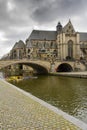 Sint-Michielskerk (St. Michael) Church and Bridge over Leie, Ghent