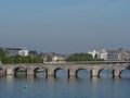 Sint Servaasbrug bridge over the river Maas in Maastricht, the Netherlands. Royalty Free Stock Photo