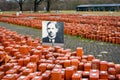 The 102,000 stones on the apple site of the former Westerbork Camp. Hooghalen, Netherlands. Royalty Free Stock Photo