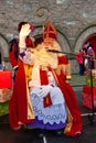 Sinterklaas arriving in town