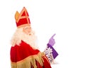 Sinterklaas with pointing finger