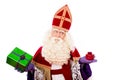 Sinterklaas showing gifts Royalty Free Stock Photo